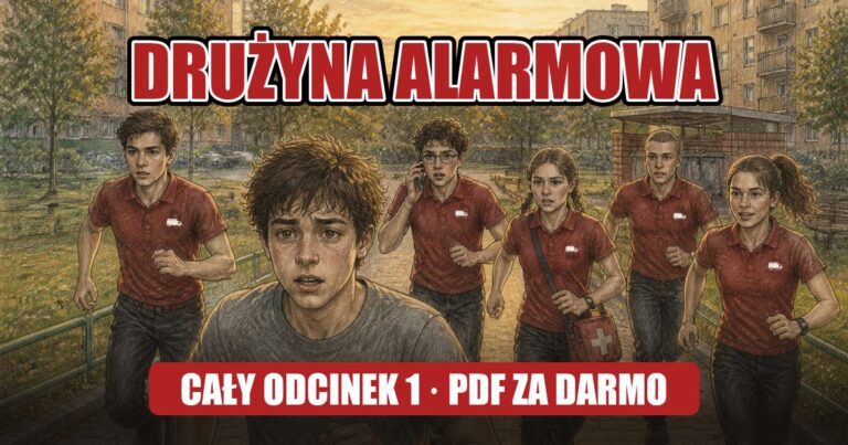 Drużyna Alarmowa: cały odcinek 1 „Pierwszy alarm”, komiks o Młodzieżowej Drużynie Pożarniczej, PDF za darmo